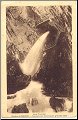 F. chalon ( Imprimerie Bourgeois à Chalon -71-) photo en sépia - Roches de Baume-Cascade des grottes par grandes eaux.